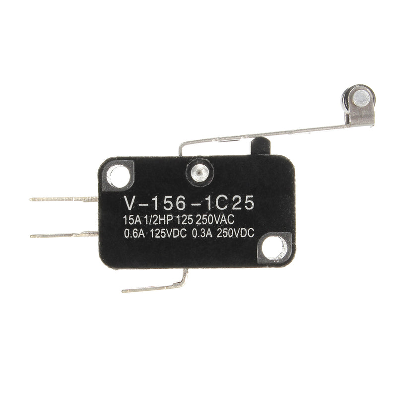 10pcs Micro 3Pins Limit Long Roller Lever Contact Toggle Switch SPDT AC125~250V 15A