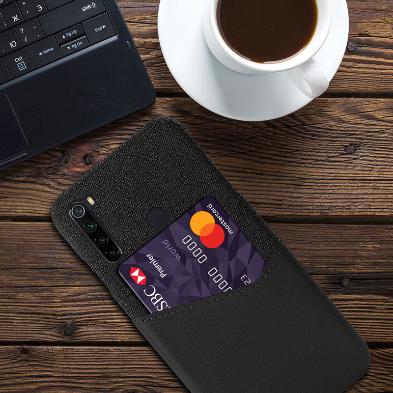 Bakeey Luxury PU Leather Cloth with Card Slot Shockproof Anti-scratch Back Cover Protective Case for Xiaomi Redmi Note 8