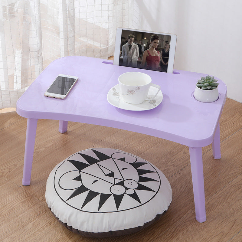 Folding Laptop Desk Notebook Table Breakfast Serving Bed Trays Adjustable Foldable with Flip Top and Legs Computer Desk Stand