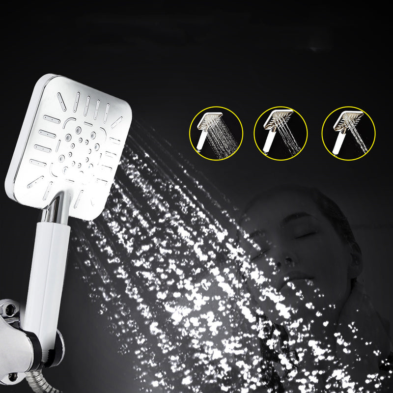 3 Gear Adjustment ABS Shower Head Handheld Bathroom Massage Square Shower Head