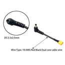 RJXHOBBY XT30 Male Plug DC 5.5mm*2.5mm*40mm Male Lipo Battery Adapter for FPV Fatshark Goggles