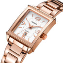MEGIR 1079 Rose Gold Case Calendar Quartz Watch Elegant Style Women Wrist Watch for Lovers