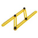 Drillpro ABS/Stainless Steel Multifunction Multi-angle Folding Ruler Flexible Four Side Parallel Ruler