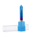 Drillpro 2-12mm 90 Degree Nano Blue Coated Chamfer Mill 2 Flutes CNC Milling Cutter