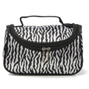Women Makeup Cosmetic Zebra Toiletry Bag Organizer Handbag Travel Case