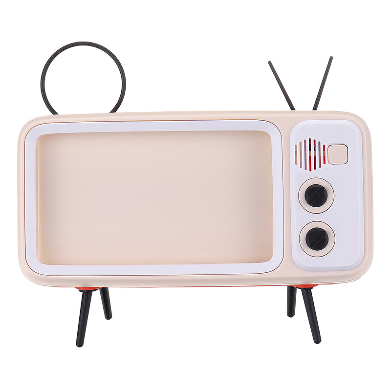 Speaker bluetooth TV Shape Phone Holder Wireless Speaker Retro TV Mini Portable Bluetooth Speaker Mobile Phone Holder USB Charging