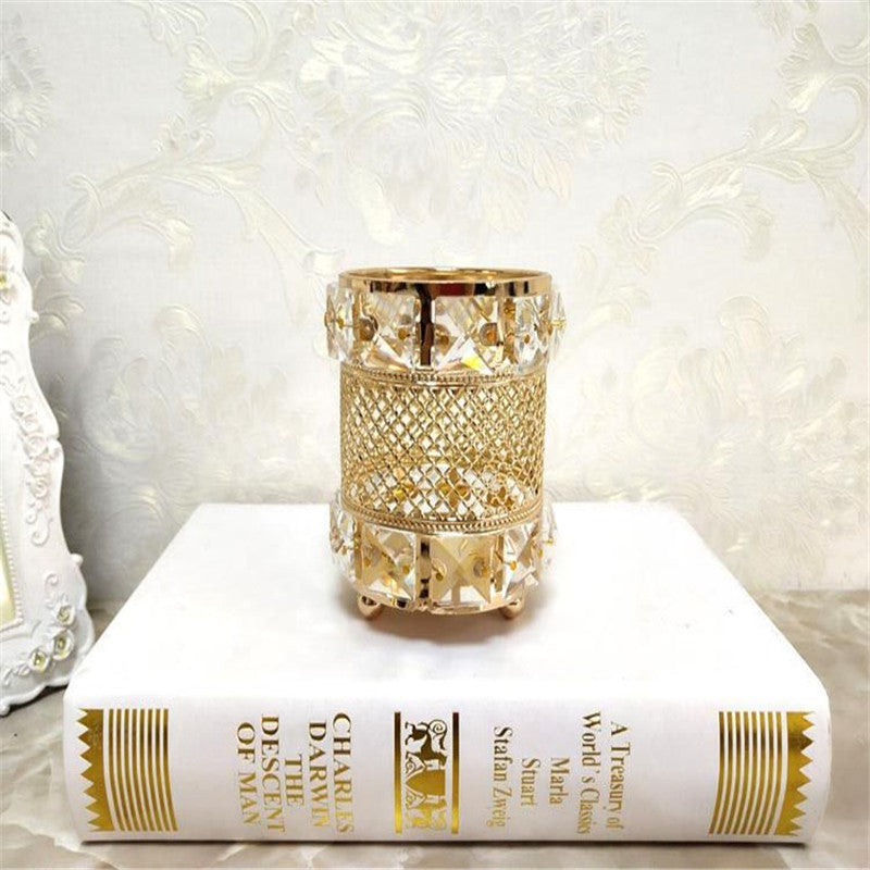 Makeup Brush Storage Bucket Desktop Cosmetics Organizer Pens Pencils Holder