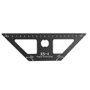 Drillpro ES-4 Aluminum Alloy 45 Degree Scribing Ruler with Base Woodwokring Marking Angle Ruler T Ruler Measuring Tool