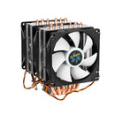 Dual Tower CPU Cooler 3 Cooling Fan Heatsink Radiator for LGA 775/1155/1366AMD