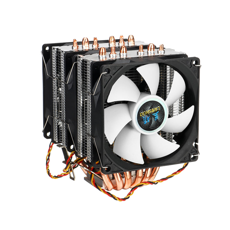 Dual Tower CPU Cooler 3 Cooling Fan Heatsink Radiator for LGA 775/1155/1366AMD