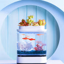 Geometry Mini Lazy Fish Tank USB Charging Self-cleaning Aquarium with 7 Colors LED Light from Xiaomi Youpin