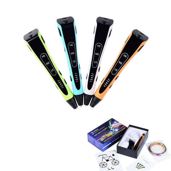 Orange/Blue/Green/White110-240V 3D Printing Pen for ABS/PLA/PCL Filament Support Adjustable Speed