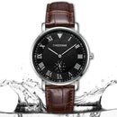 CHEERSME 256 Ultra Thin Dial Design Men Wrist Watch Leather Strap Business Style Quartz Watch