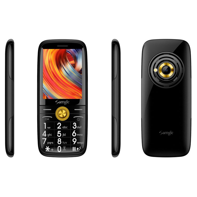 Samgle F7 Caption 3G Network 2.4 inch 1450mAh HD Display Flashlight Lound Speaker Whatsapp Dual SIM Card Dual Standby Feature Phone