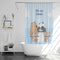 1.8M Cartoon Waterproof Bathroom Bath Shower Curtain Polyester Fabric With 12 Hook