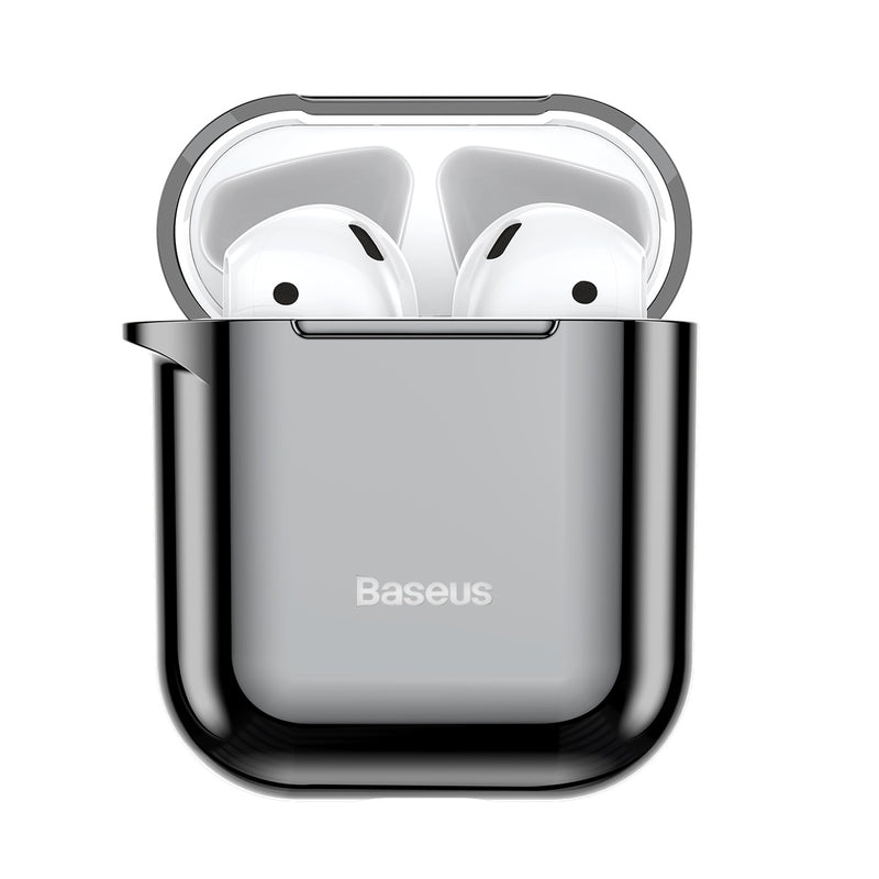 Baseus Plating TPU Shockproof Earphone Storage Case with Hook for Apple Airpods 1 / Apple AirPods 2