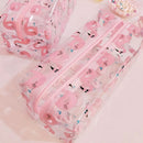 PVC Transparent Flamingo Cosmetic Bag Travel Storage Wash Bag Storage Bag