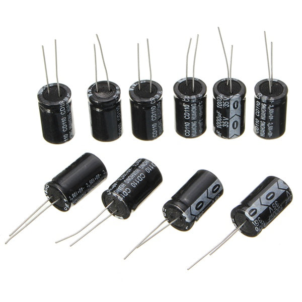 Geekcreit 10pcs 35V 1000uF Electrolytic Capacitor Low ESR 13 x 20mm