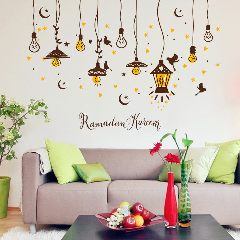 Creative Chandelier Self - Adhesive Wallpaper Stickers Living Room Bedroom