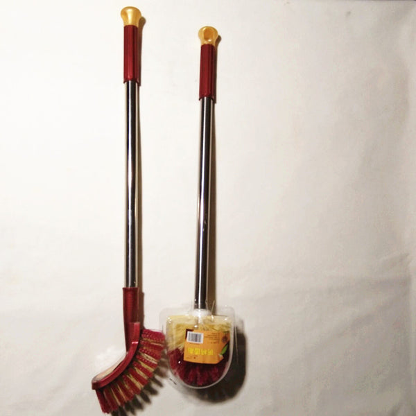 Stainless steel rod long handle square round thickening toilet brush