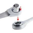 R'DEER Socket Wrench Set Universal Ratchet Wrench Double End Socket Adapter