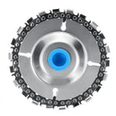 4 Inch Grinder Chain Disc with 2pcs Chain 5/8 Inch Arbor 22 Tooth Wood Carving Disc for 100/115 Angle Grinder