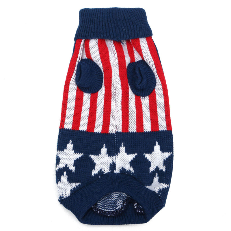 Union Jack Pet Clothes Dog Cat Puppy Winter Warm Knit Sweaters Coats Costume Apparel Dog Sweater