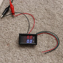 DC 0-200V 200A Digital Dual LED Voltmeter Ammete Voltage Current Panel Meter With 200A/75mV Shunt