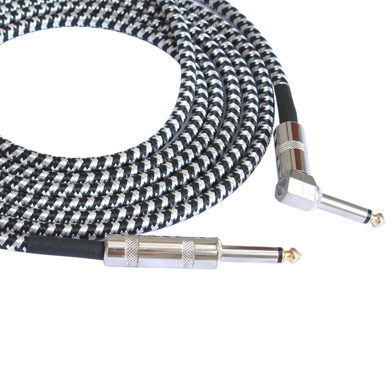 FLGW-24 3m Guitar Cable 6.5mm Jack Audio Cable for Guitar Mixer Amplifier Bass