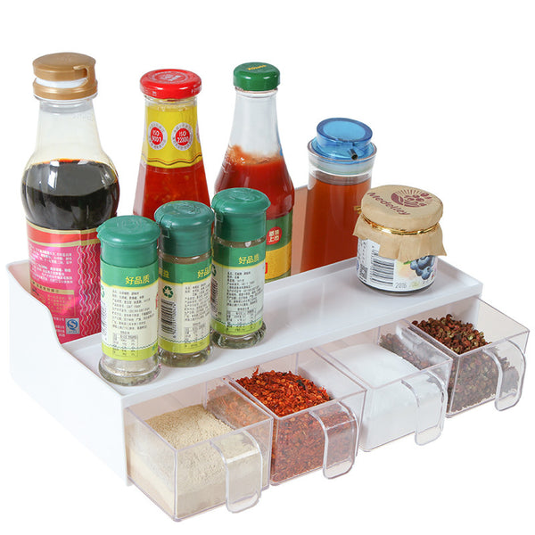 Drawer Type Seasoning Box Kitchen Storage Container Multi-function Set