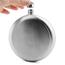 5oz Mirror Glossy Jug 201Stainless Steel Round Whiskey Flask Portable Alcohol Hip Flask Wine Bottle
