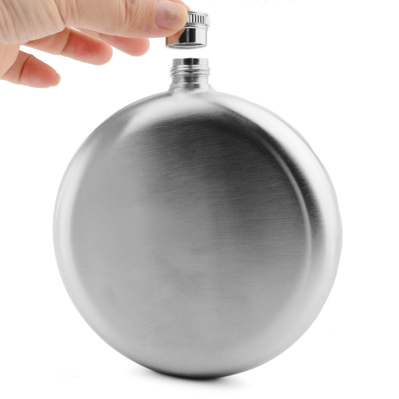 5oz Mirror Glossy Jug 201Stainless Steel Round Whiskey Flask Portable Alcohol Hip Flask Wine Bottle
