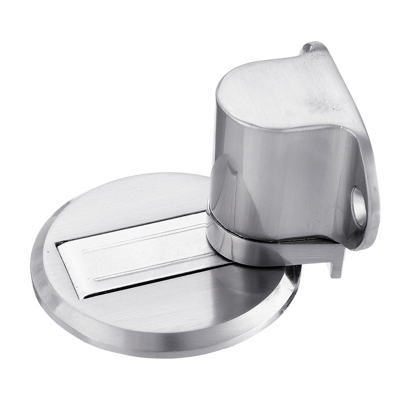 Solid Heavy Duty Zinc Alloy Adjustable Magnetic Door Stopper Hidden Floor Mount Door Catch Free Punching Door Holder w/ 3M Sticker