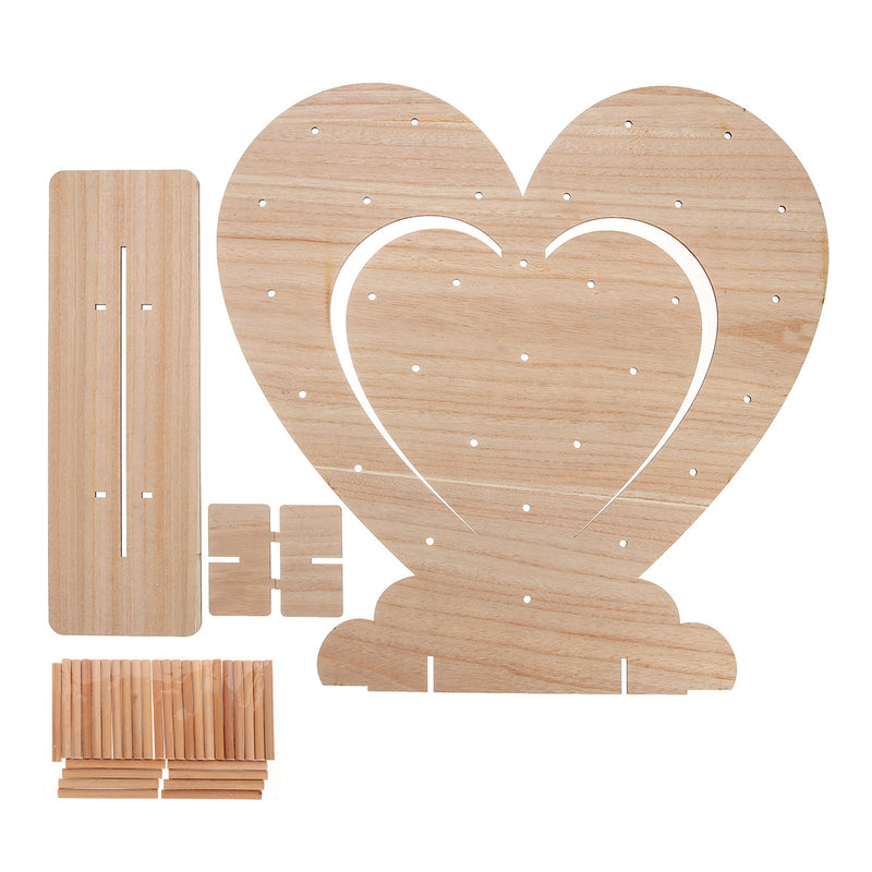 60x60x2cm MDF Heart Shape Candy Donut Wall Stand Holds Wedding Table Decorations