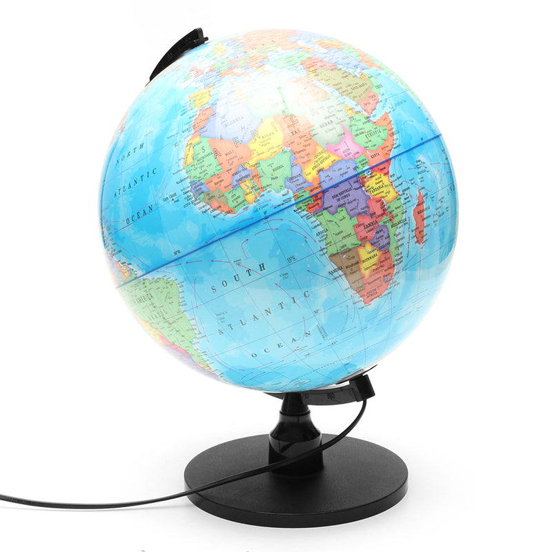 Universal LED World Globe Rotating Swivel Map Of Earth Atlas Geography