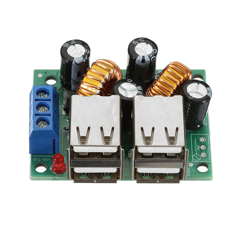 36/24/12/9V to 5V 3A Step Down Module 4USB Interface Car charging Solar Buck Power Supply