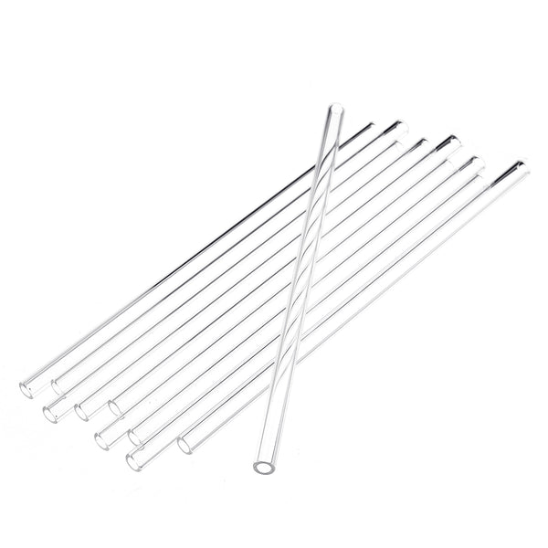 10Pcs 200x7x2mm Length 200mm OD 7mm 2mm Thick Wall Borosilicate Glass Blowing Tube Lab Factory School Home Tubes