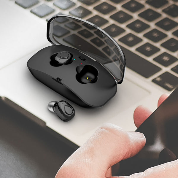 [Truly Wireless] Mini TWS Dual bluetooth Earphone Noise Cancelling Headphone with Charging Box
