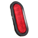 Red LED Stop Lights Side Marker Turn Signal Lamp Surface Mount Oval 17x8.2cm for Trailer Truck