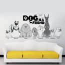 30*90 CM Cute Dogs  Wall Stickers Background Wall Stickers