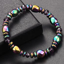 Ethnic Black Gallstone Hand-woven Bracelet Retro Colored Beaded Bracelet Unisex