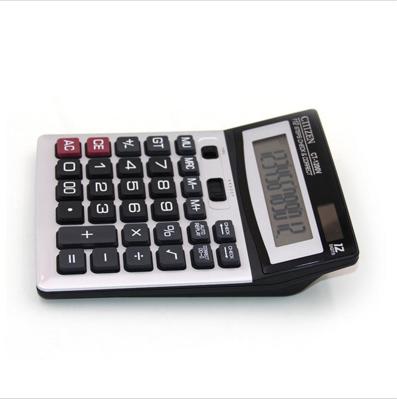 Gtttzen DM-1200V Economical Solar Dual Power Calculator Office Supplies Desktop Computer 146 x 187cm