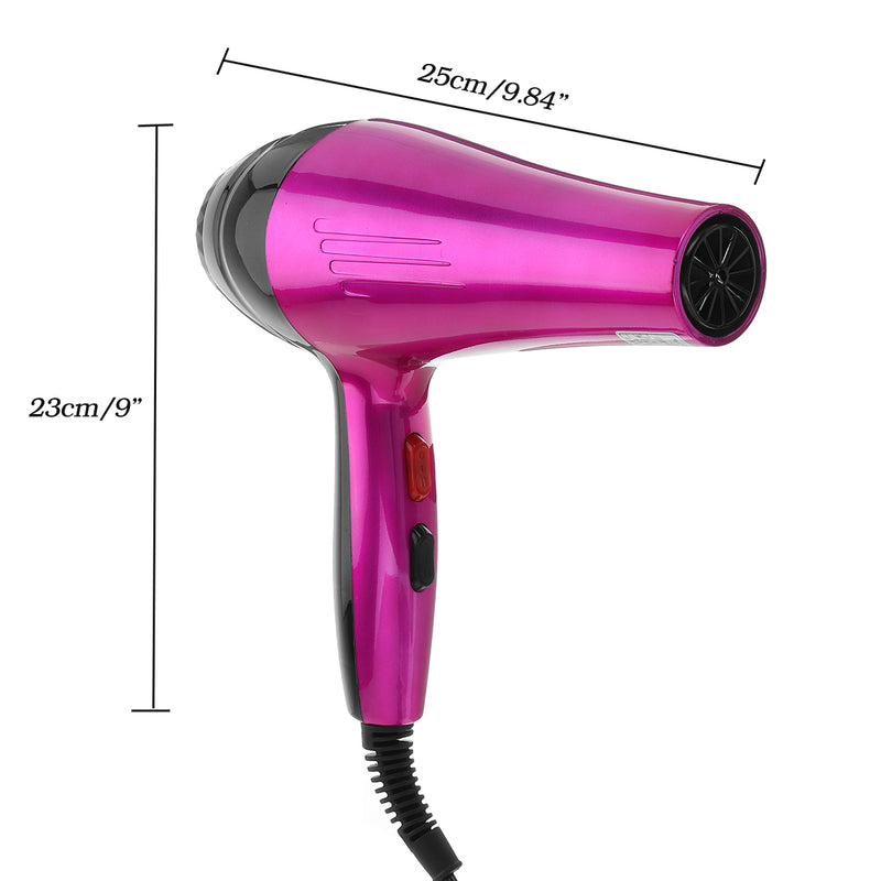 3200W 220V Hair Dryer with Accessories Black Purple 3 Temperature Wind Gear Adjustment Hair Salon for Home Tools