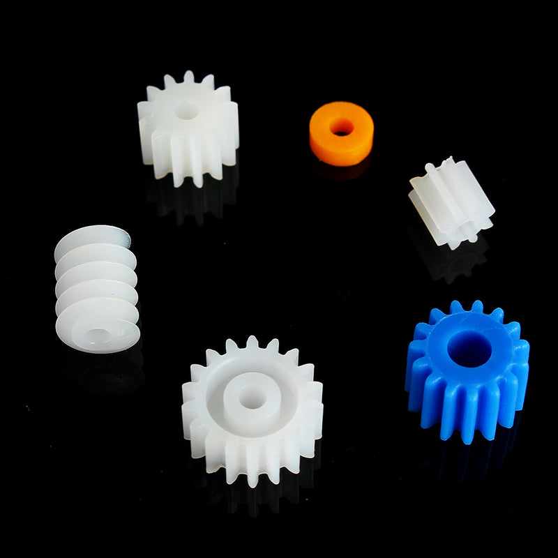 26pcs Plastic Spindle Worm Motor Gear Set And Sleeves 2mm 2.3mm 3mm 3.17mm 4mm