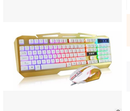 JK890 Colorful Backlight Alloy Panel USB Wired Gaming Keyboard 2400DPI LED Gaming Mouse Combo