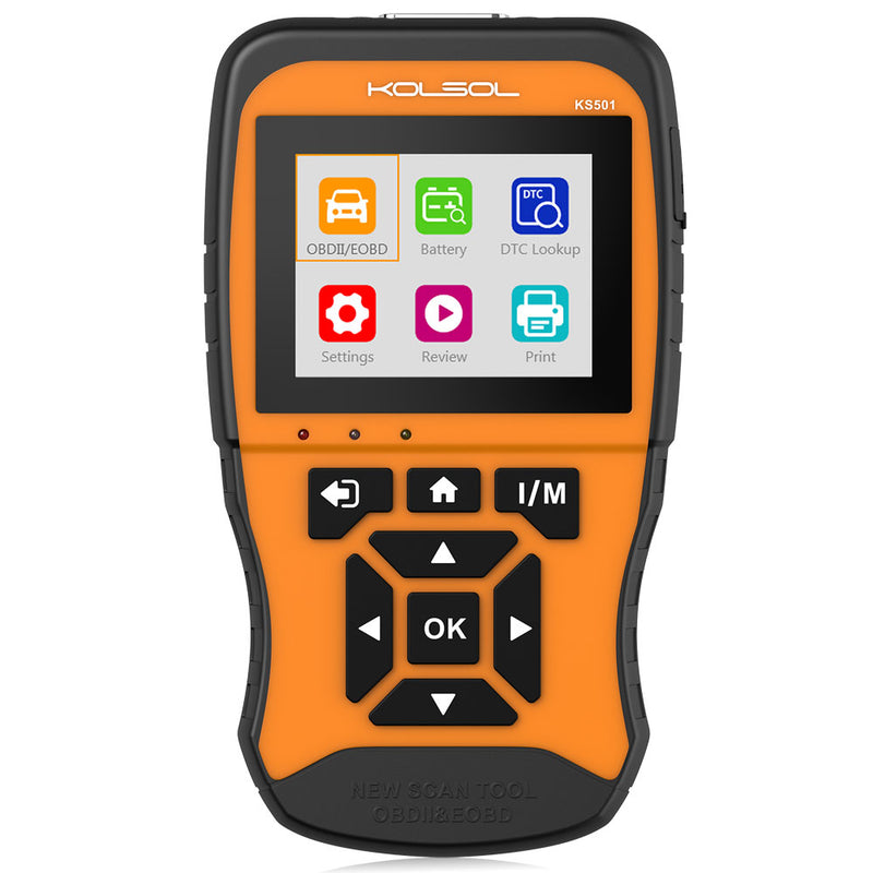 KOLSOL KS501 OBDII OBD2 EOBD Auto Diagnostic Scanner Tool Car Enhanced OBD2 Orange Universal Multi-languages