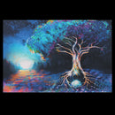 Psychedelic Trippy Tree Pattern Silk Fabric Poster Visual Mind Manifesting  Wall Paper