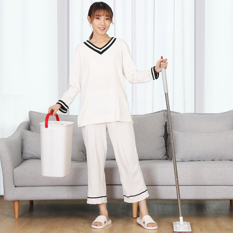 YIJIE Universal Rotating Cleaning Mop Sets Microfiber Cleaning Cloth Wet Dry Usage Mop with Bucket