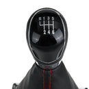 6 Speed MT Gear Stick Shift Knob + Dust Boot Cover For Ford Focus 2005-2012