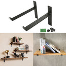 2Pcs Heavy Duty Industrial Metal Shelf Bracket Wall Mounted Holder